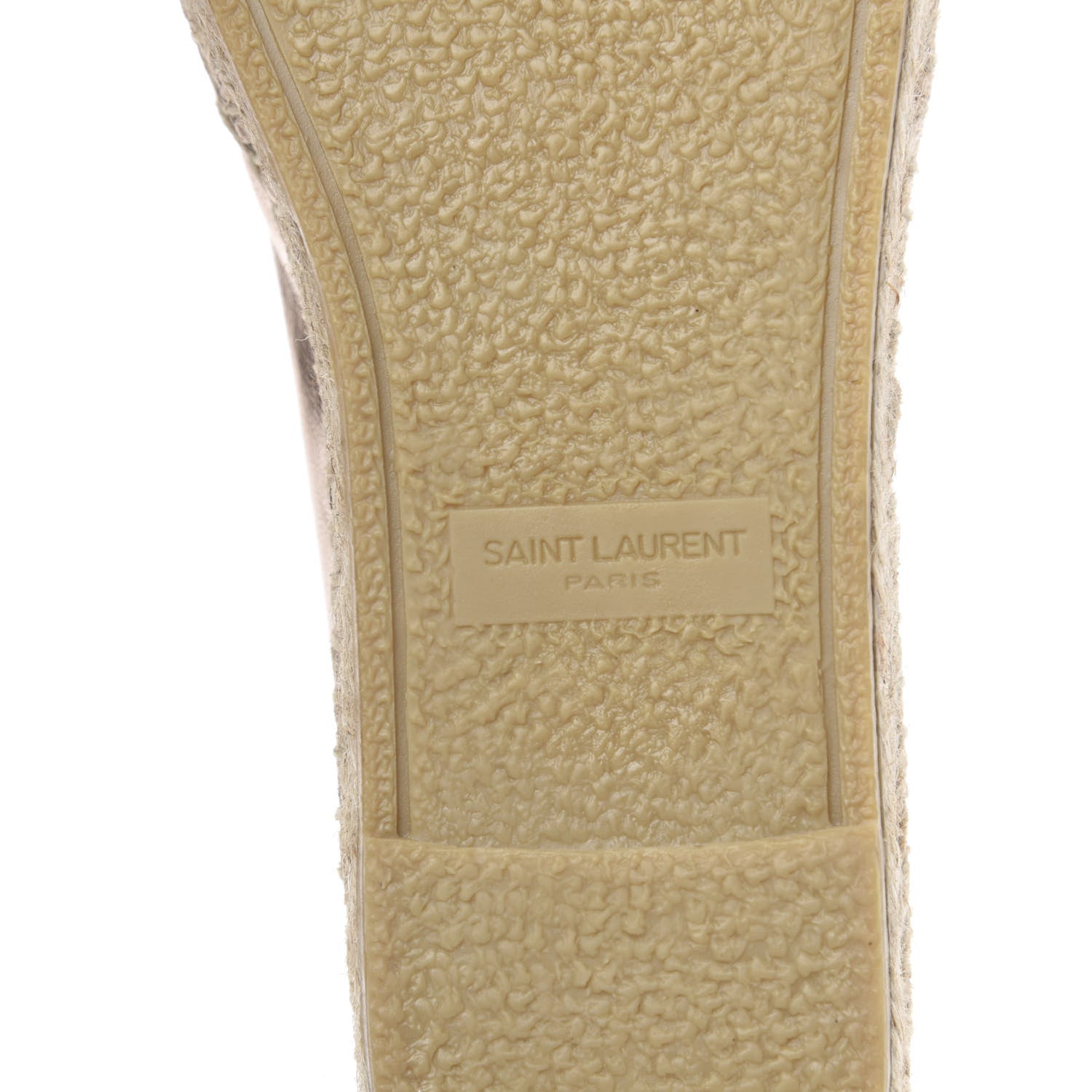 Saint Laurent Metallic Lambskin Monogram Espadrilles 36.5 Blush 8 of 9