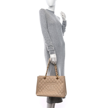 Chanel Caviar Quilted Grand Shopping Tote GST Beige Clair 2 of 13