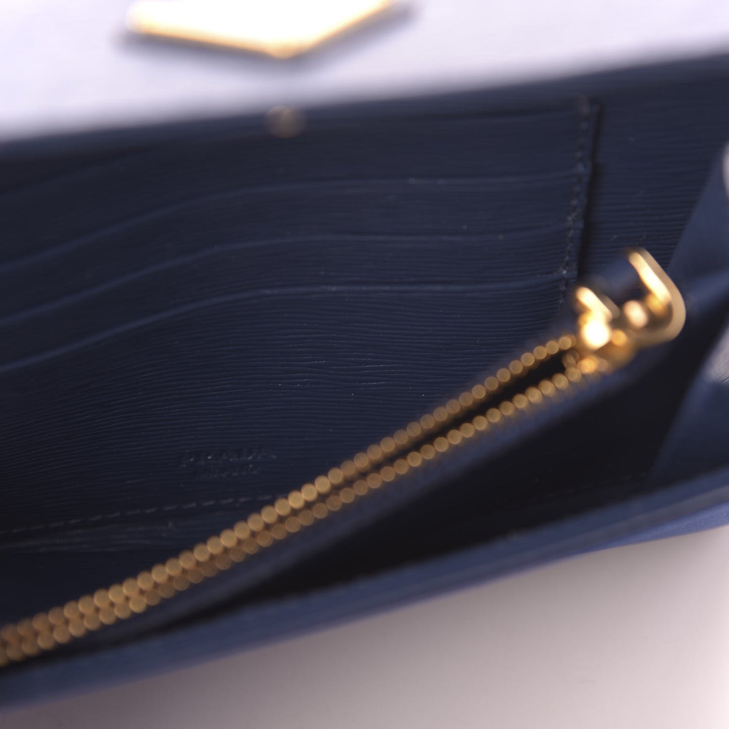 Saffiano Nylon Metal Wristlet Wallet Bleuette