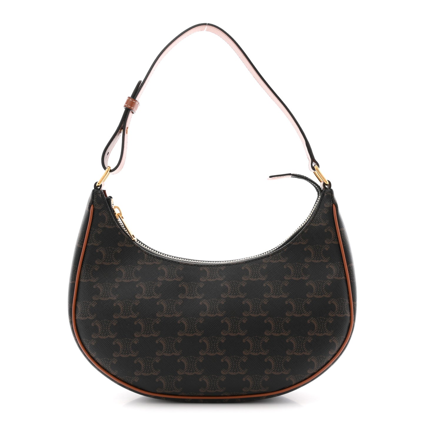 Triomphe Canvas Calfskin Ava Shoulder Bag Tan
