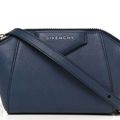 Givenchy Sugar Goatskin Nano Antigona Midnight Blue 6 of 11