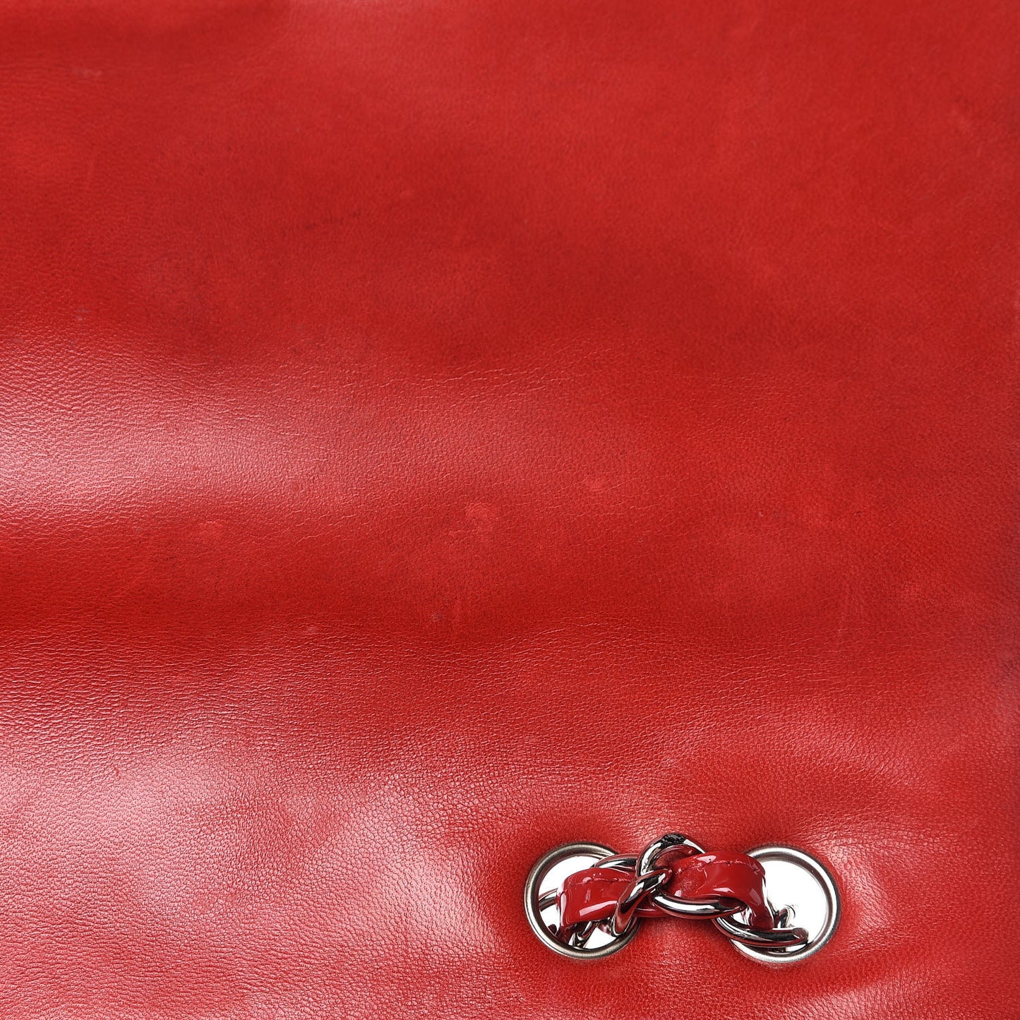 Patent Quilted Jumbo Single Flap Red