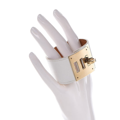Hermes Epsom Kelly Dog Bracelet White 2 of 4