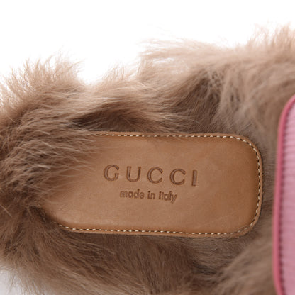 Gucci Merino Wool Womens Princetown Slippers 37 Pink 7 of 9