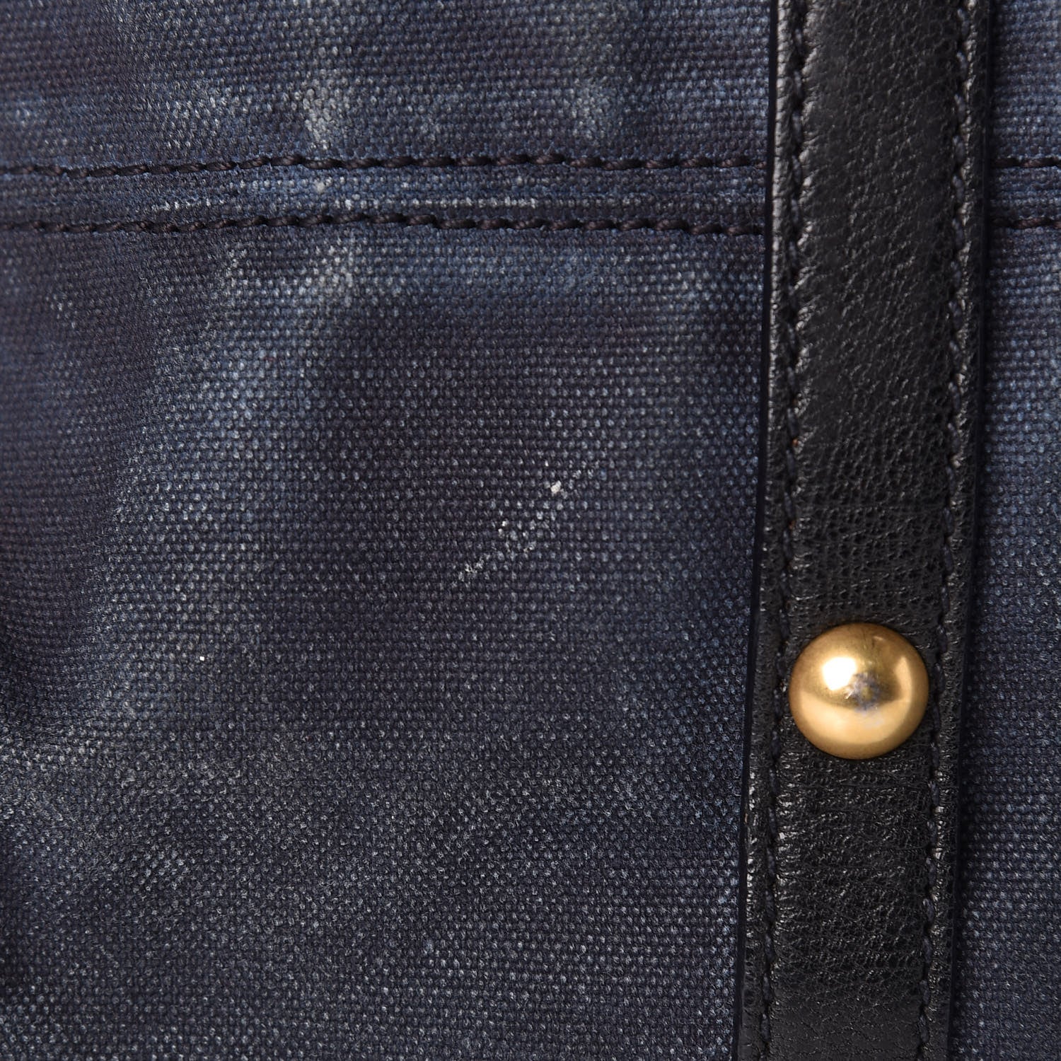 Miu Miu Washed Canvas Canapa Shopping Pattina Tote Bleuette 20 of 22