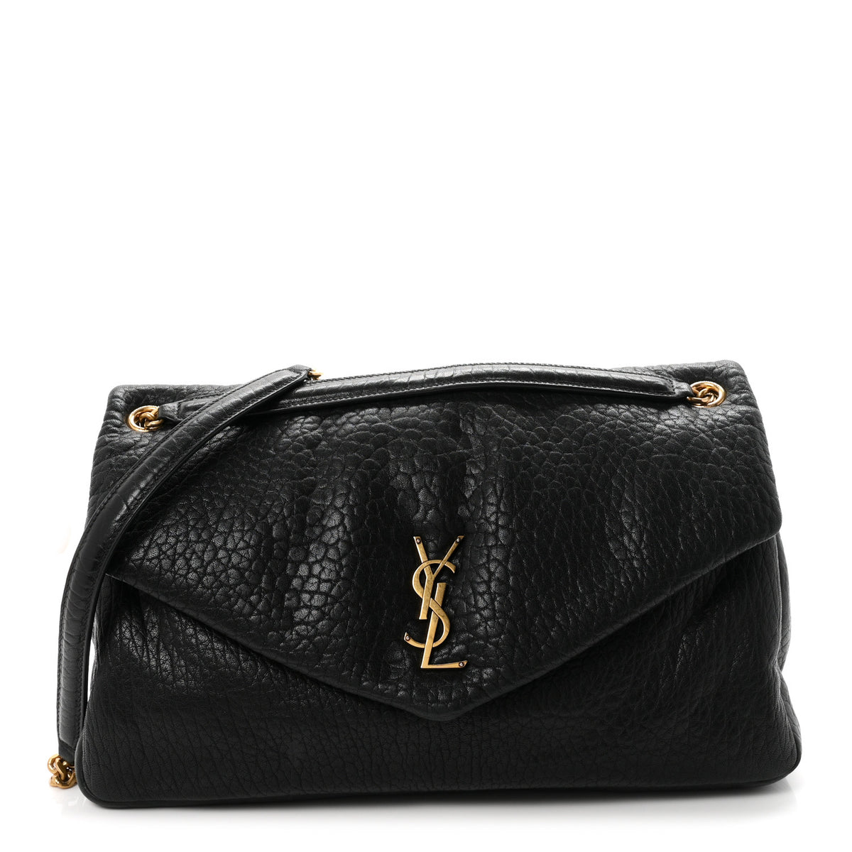 Saint Laurent Grained Lambskin Large Calypso Black 1 of 11