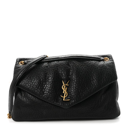 Saint Laurent Grained Lambskin Large Calypso Black 1 of 11