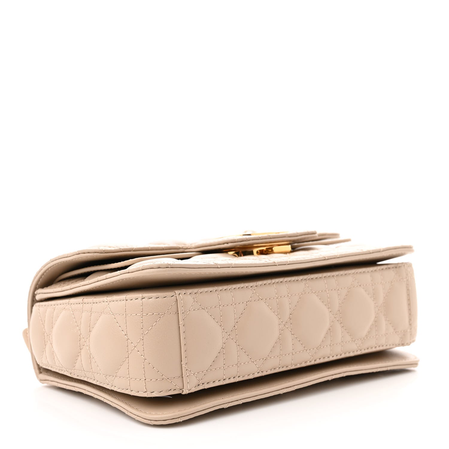 Christian Dior Lambskin Cannage Small Jolie Top Handle Bag Powder Beige 4 of 10