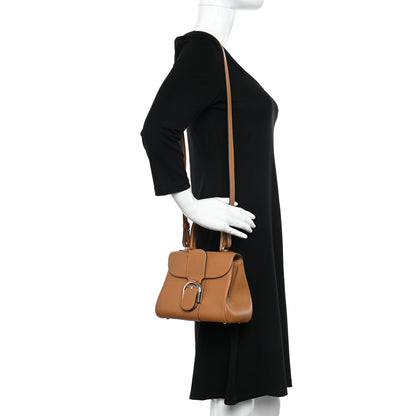 Delvaux Grained Calfskin Mini Brillant Satchel Natural 2 of 12