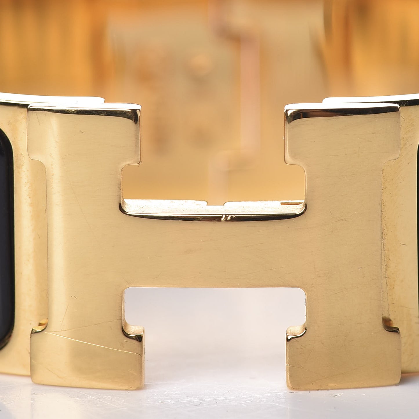Enamel Wide Clic Clac H Bracelet GM Black