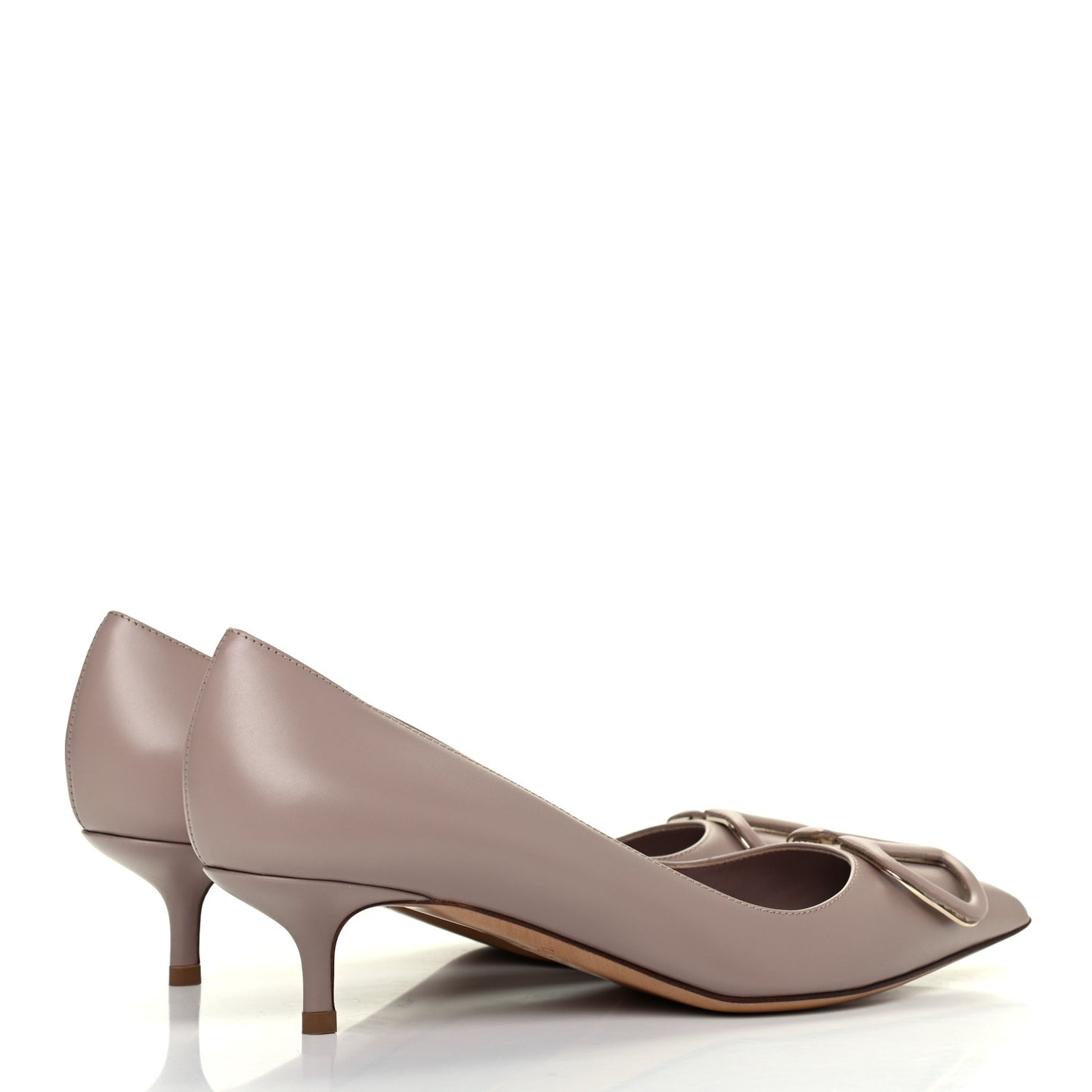Calfskin Tonal Vlogo 45mm Pumps 37 Poudre