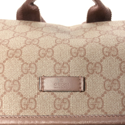 Gucci GG Supreme Monogram Medium Single Buckle Rucksack Backpack Beige 7 of 10