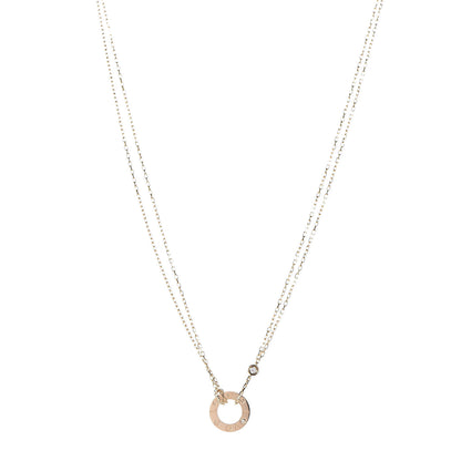 Cartier 18K Yellow Gold 2 Diamond LOVE Necklace 1 of 10