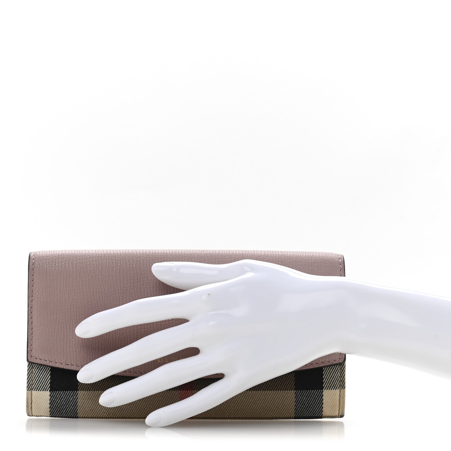 Burberry Calfskin House Check Porter Continental Wallet Pale Orchid 2 of 11