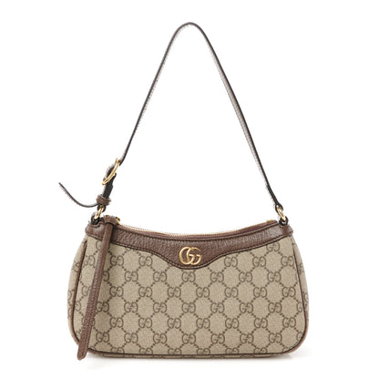 Gucci GG Supreme Monogram Textured Dollar Calfskin Small Ophidia Hobo Beige Ebony New Acero 1 of 11
