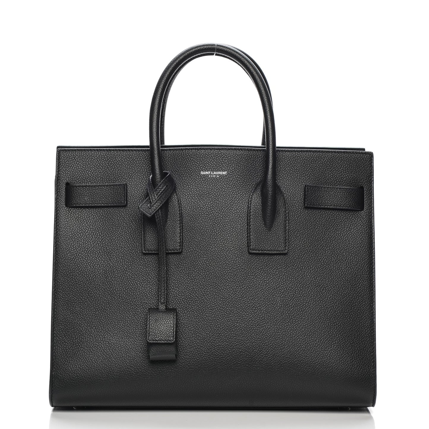 Grained Calfskin Small Sac De Jour Black