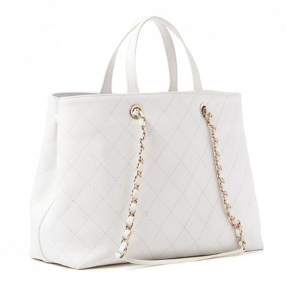 Chanel Calfskin Large Serial Shopper Tote White 2 of 9