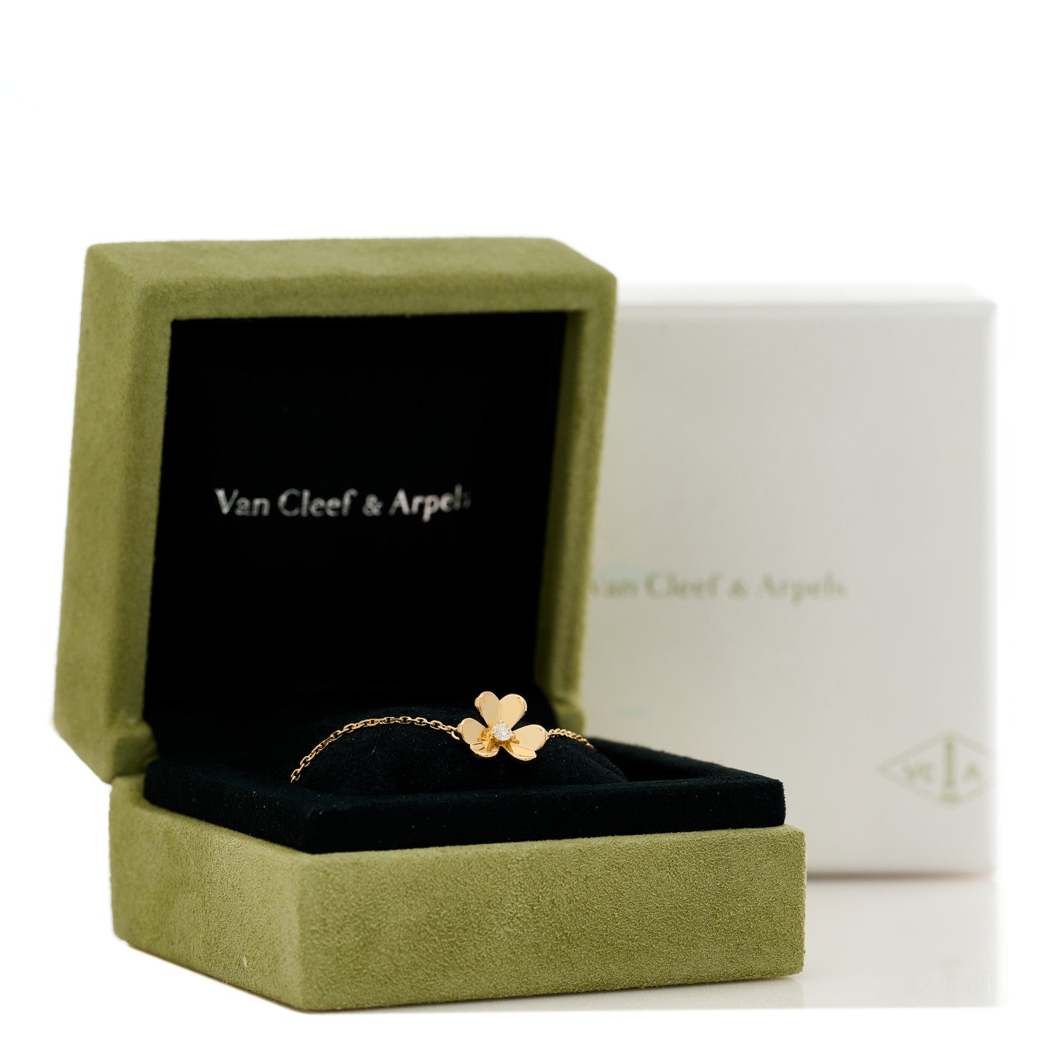 Van Cleef & Arpels 18K Yellow Gold Diamond Mini Frivole Bracelet 5 of 5
