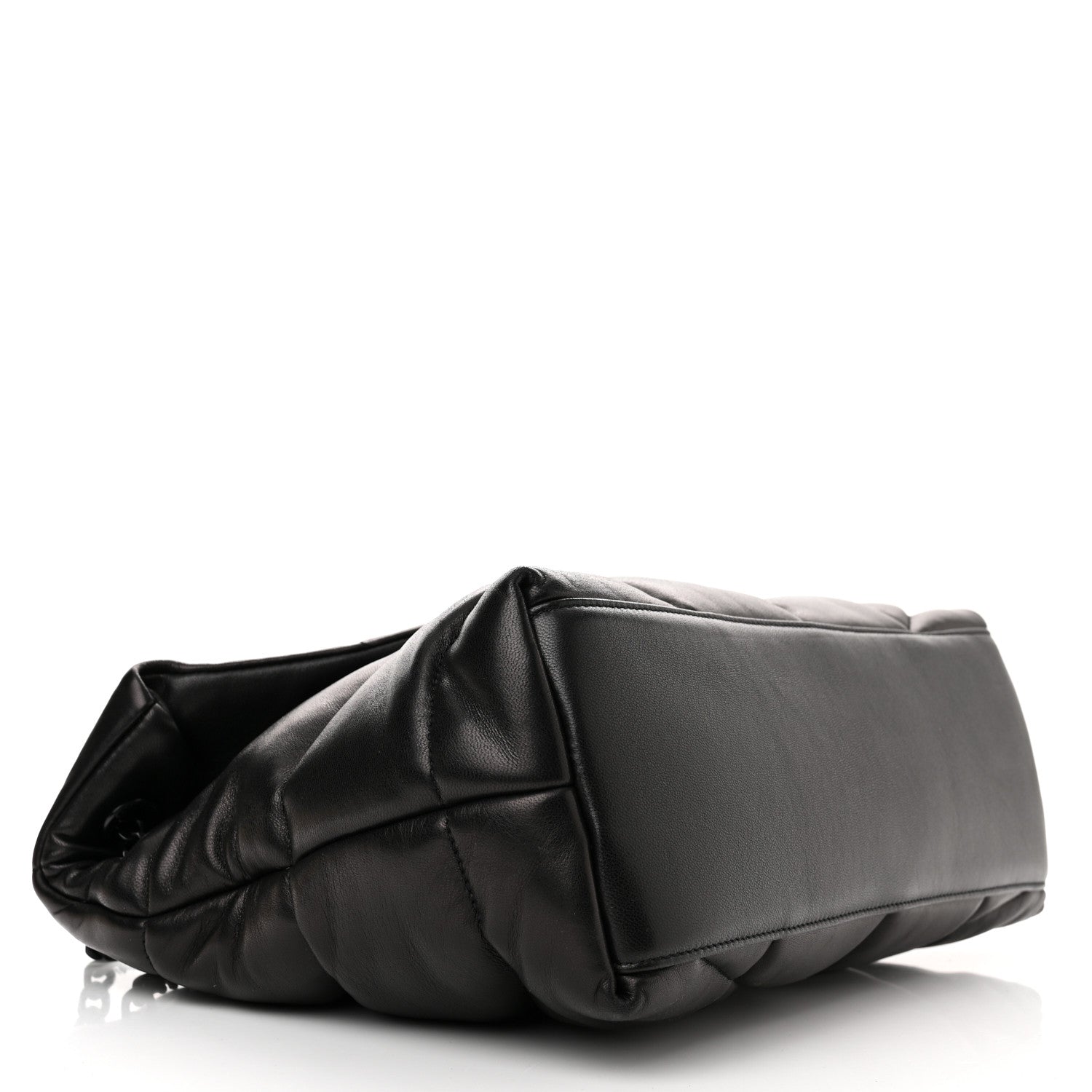 Saint Laurent Calfskin Quilted Medium Loulou Puffer Monogram Chain Satchel Black 4 of 11