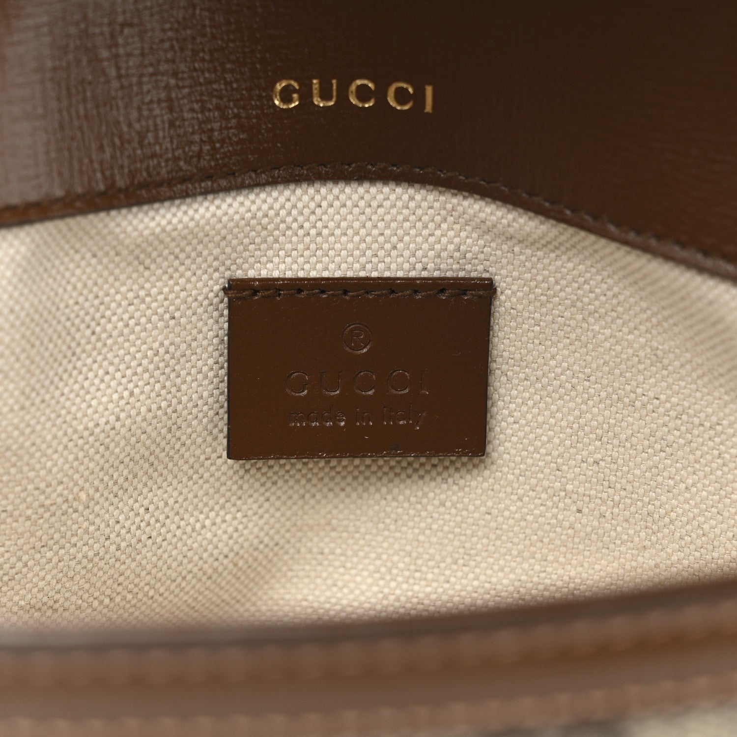Gucci GG Supreme Monogram Web Mini Horsebit 1955 Shoulder Bag Beige Brown Sugar 6 of 10