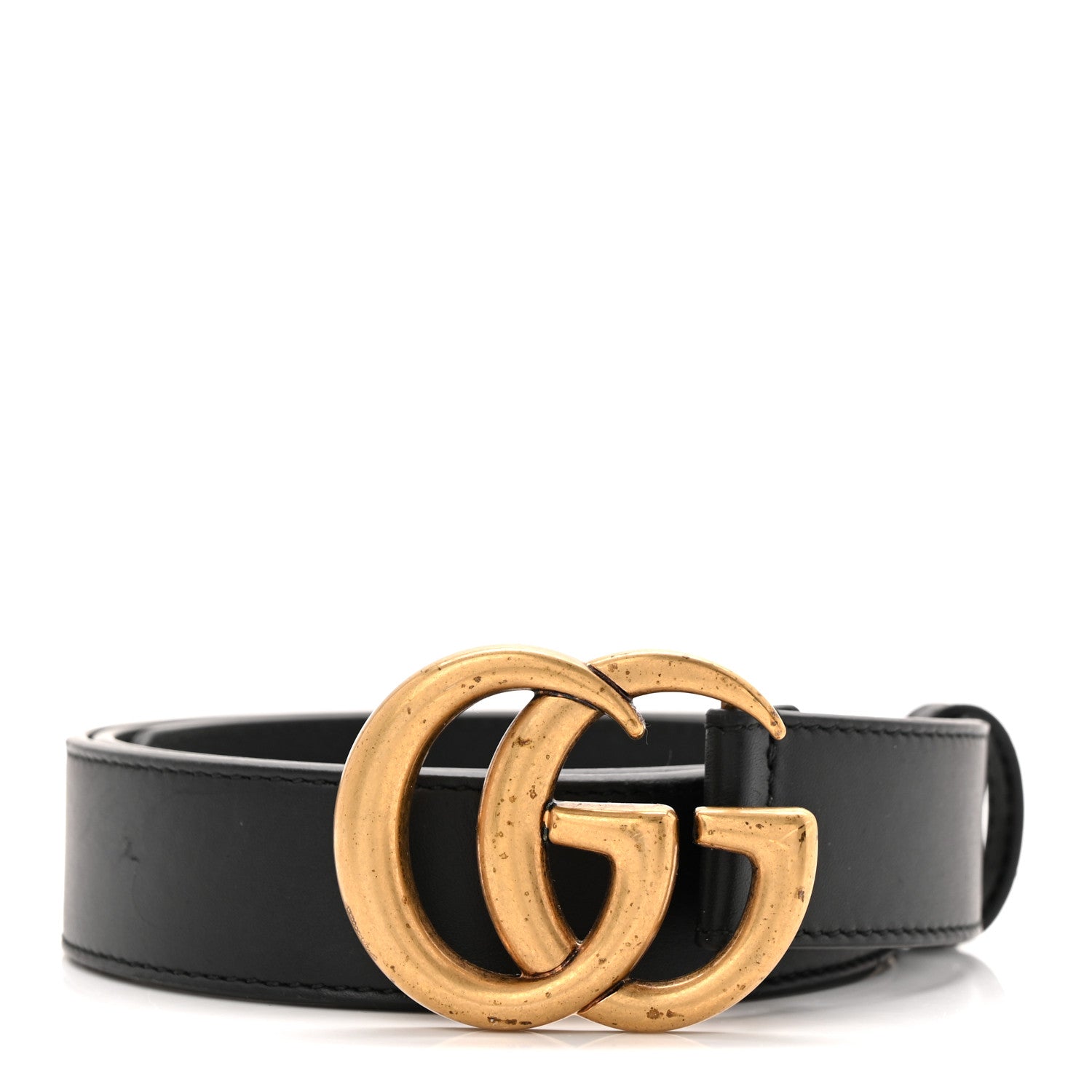 Gucci Calfskin Double G 30mm Belt 85 34 Black 1 of 5