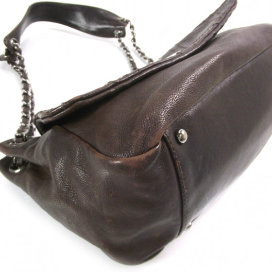 Chanel Leather Diamond Stitch Flap Brown 5 of 12