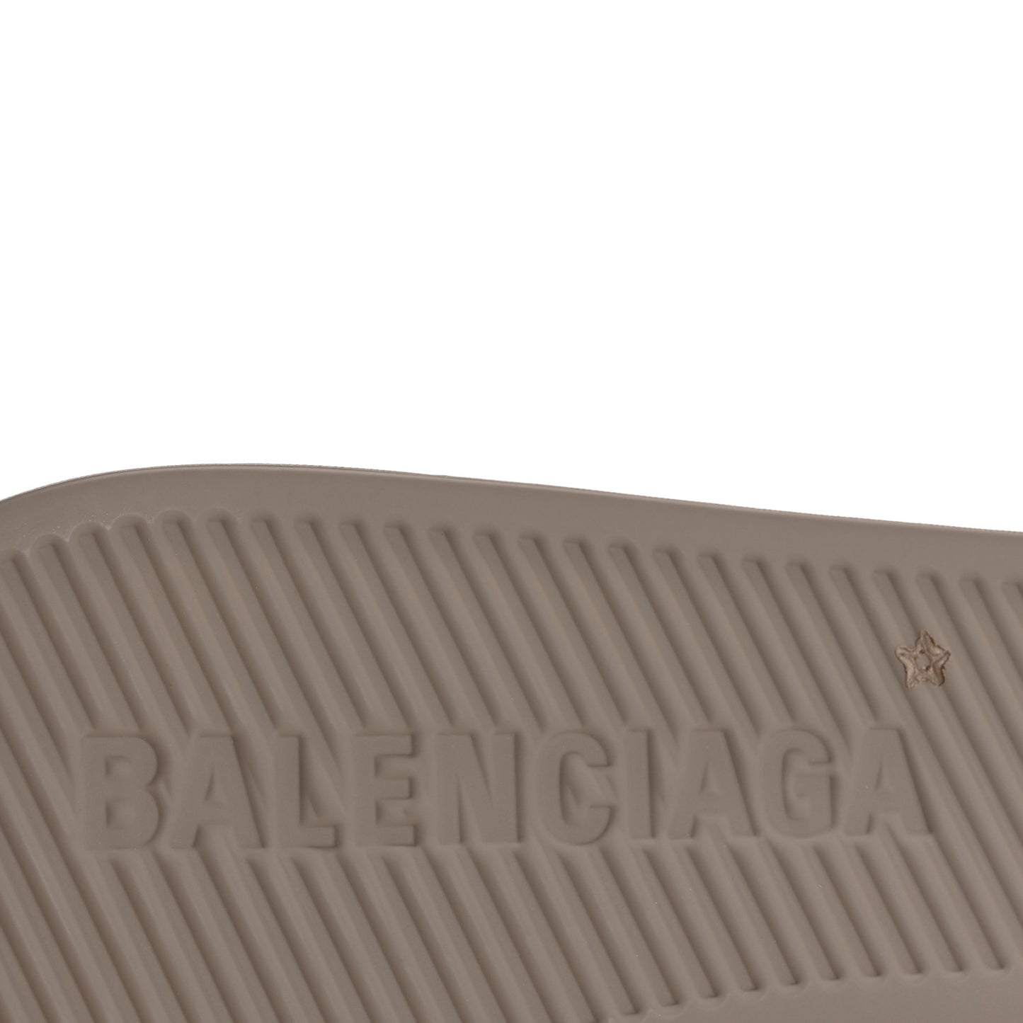Rubber Allover Logo Pool Slide Sandals 36 Dark Mink