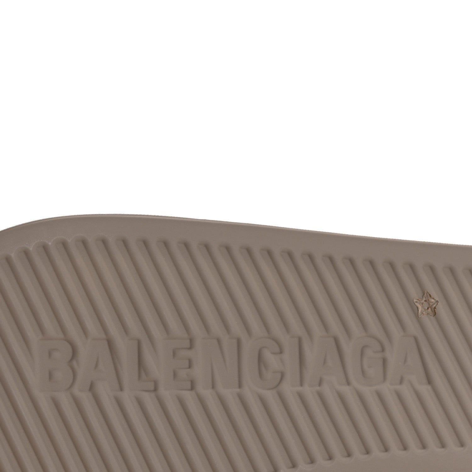 Balenciaga Rubber Allover Logo Pool Slide Sandals 36 Dark Mink 7 of 8