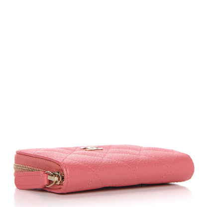 Chanel Caviar Quilted Zip Coin Purse Pink 3 of 6