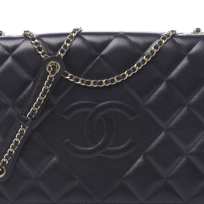 Chanel Lambskin Quilted Medium Diamond CC Flap Black 9 of 18