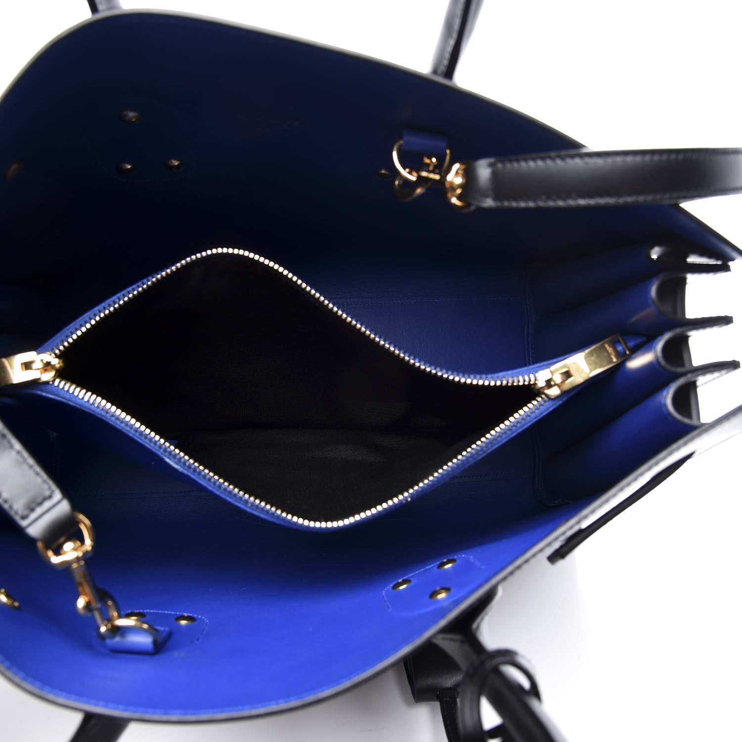 Saint Laurent Calfskin Small Sac De Jour Black Blue Majorelle 4 of 12