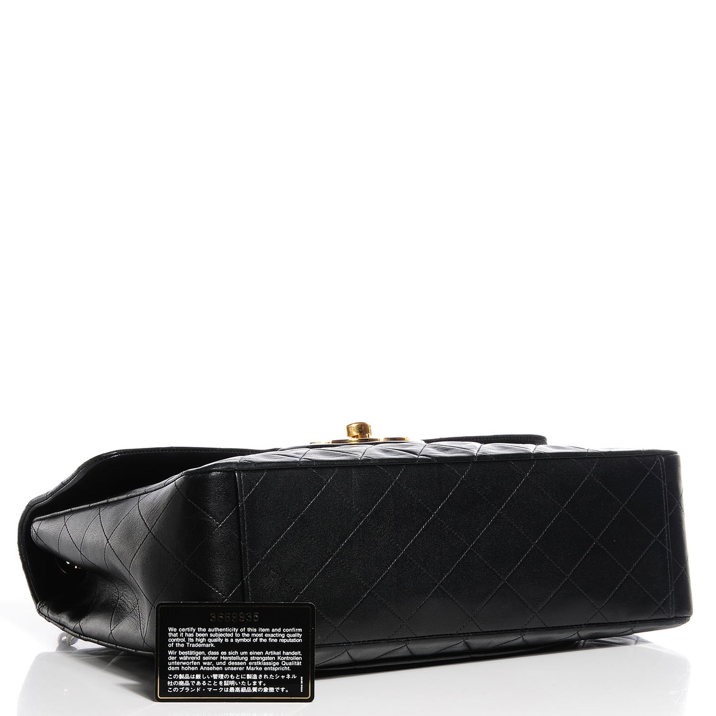 Lambskin XL Jumbo Flap Black