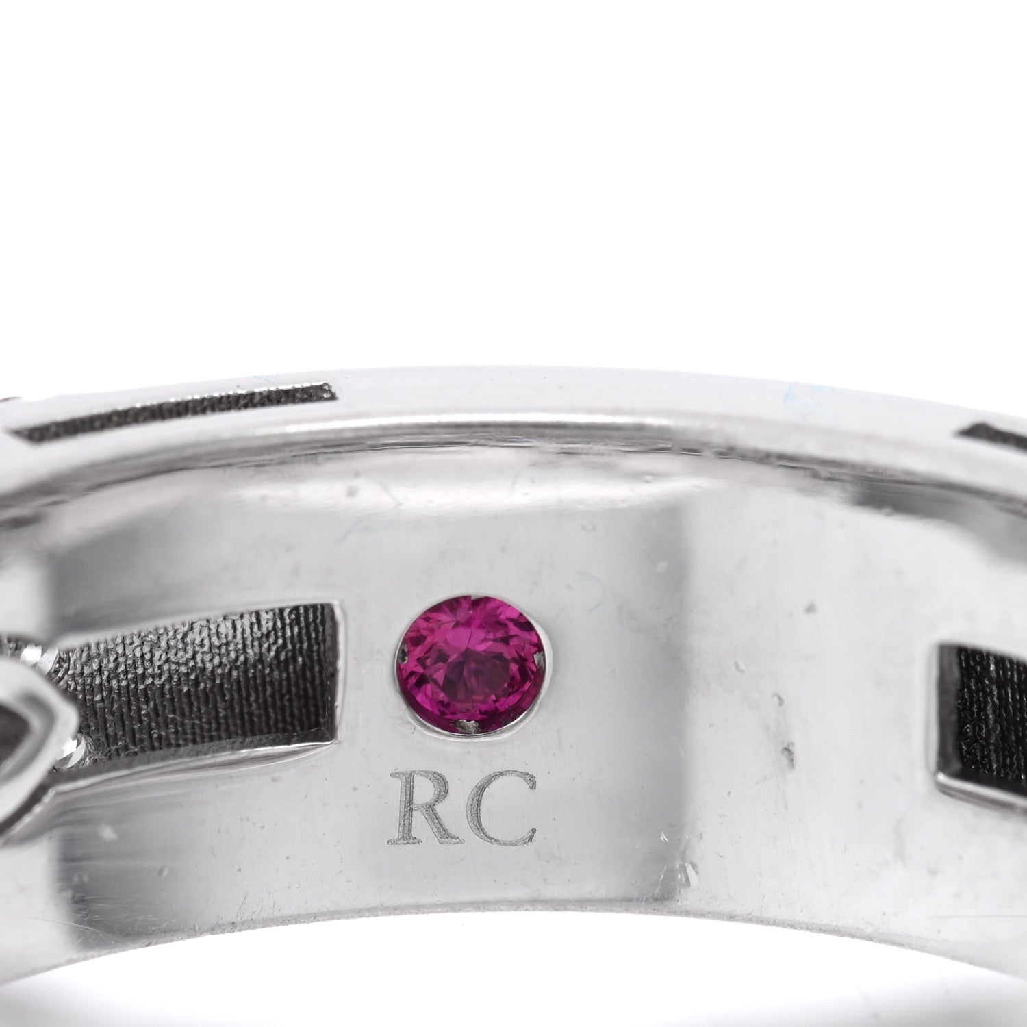 Roberto Coin 18K White Gold Diamond Love in Verona Pave Band Ring 54 7 4 of 4