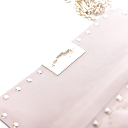 Valentino Garavani Nappa Small Rockstud Spike Shoulder Bag Poudre 9 of 11