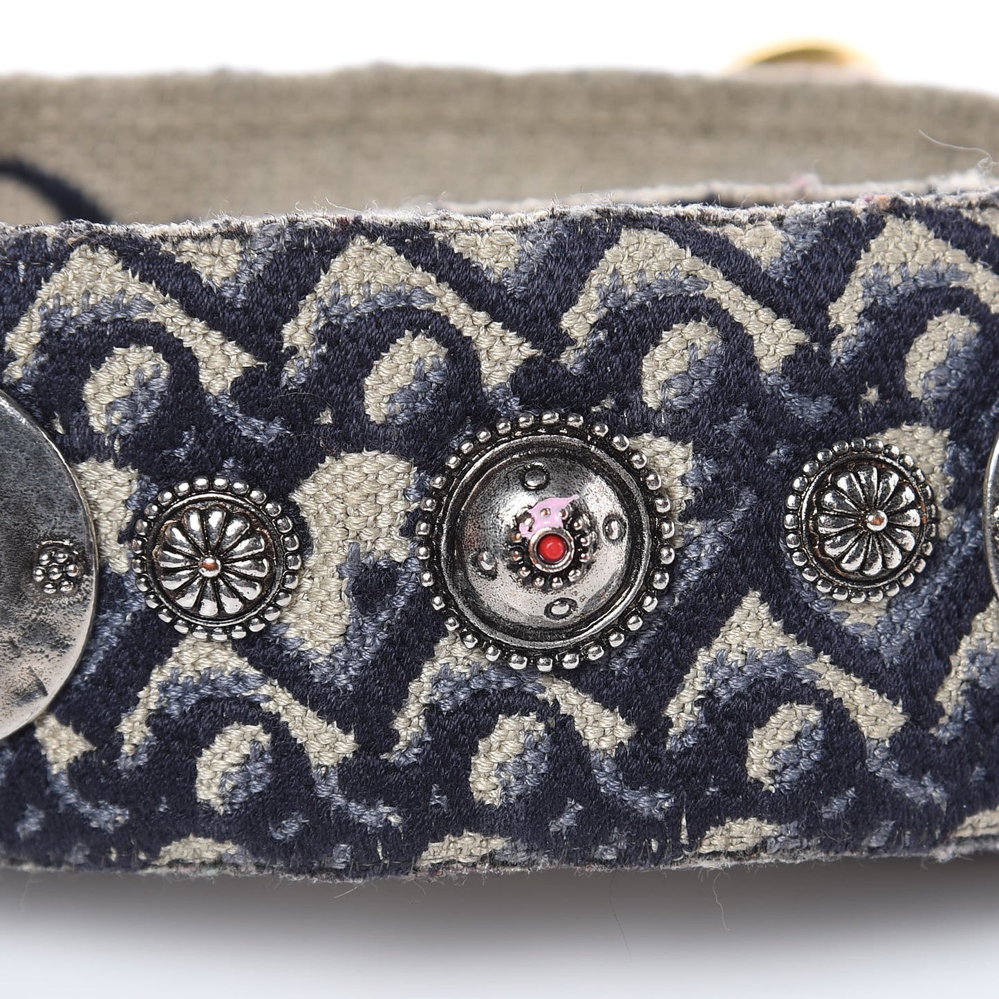Oblique Studded Shoulder Strap Blue