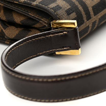 Fendi Zucca Calfskin Shoulder Bag Tobacco 10 of 10