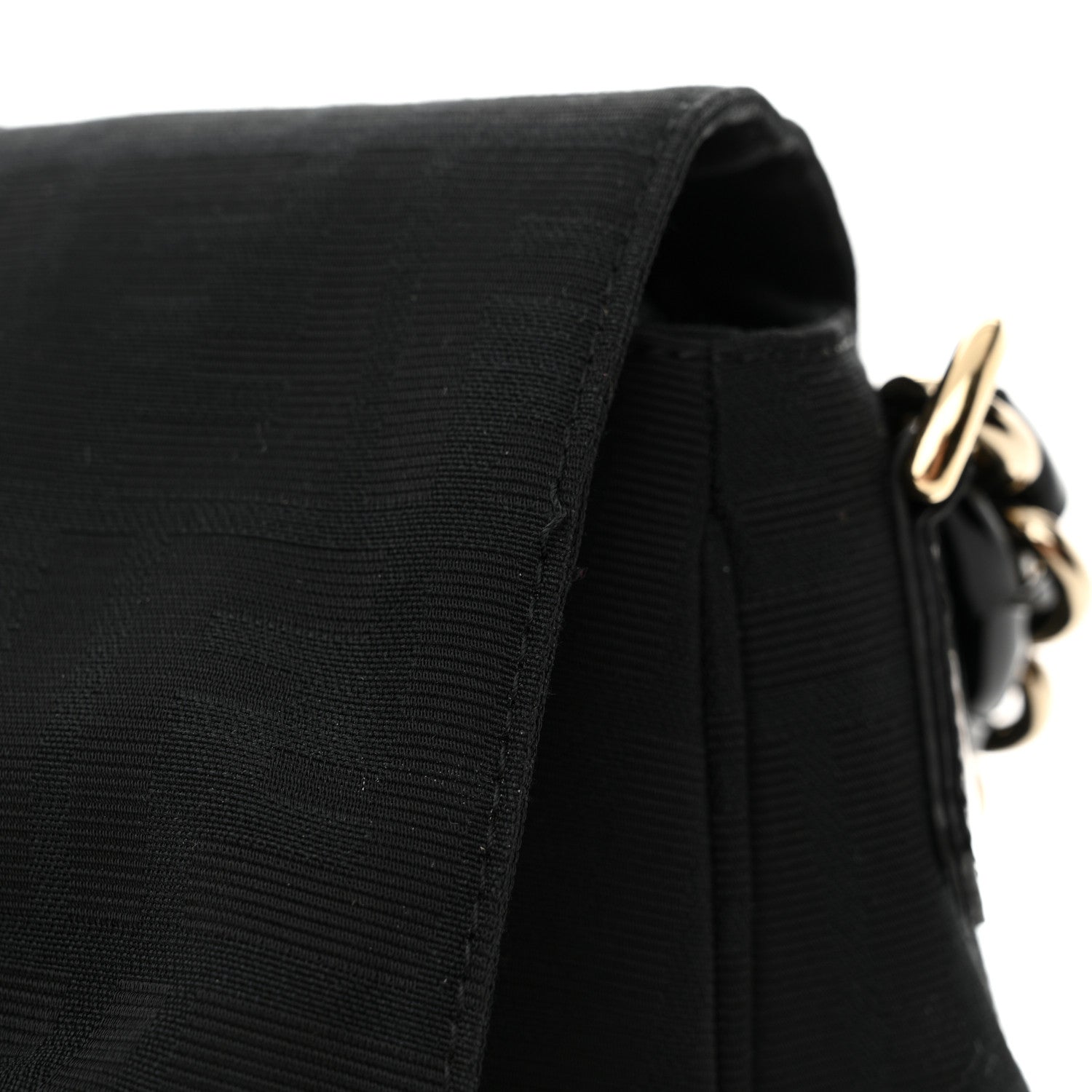 Fendi Zucca Enamel Mia Shoulder Flap Black 11 of 12
