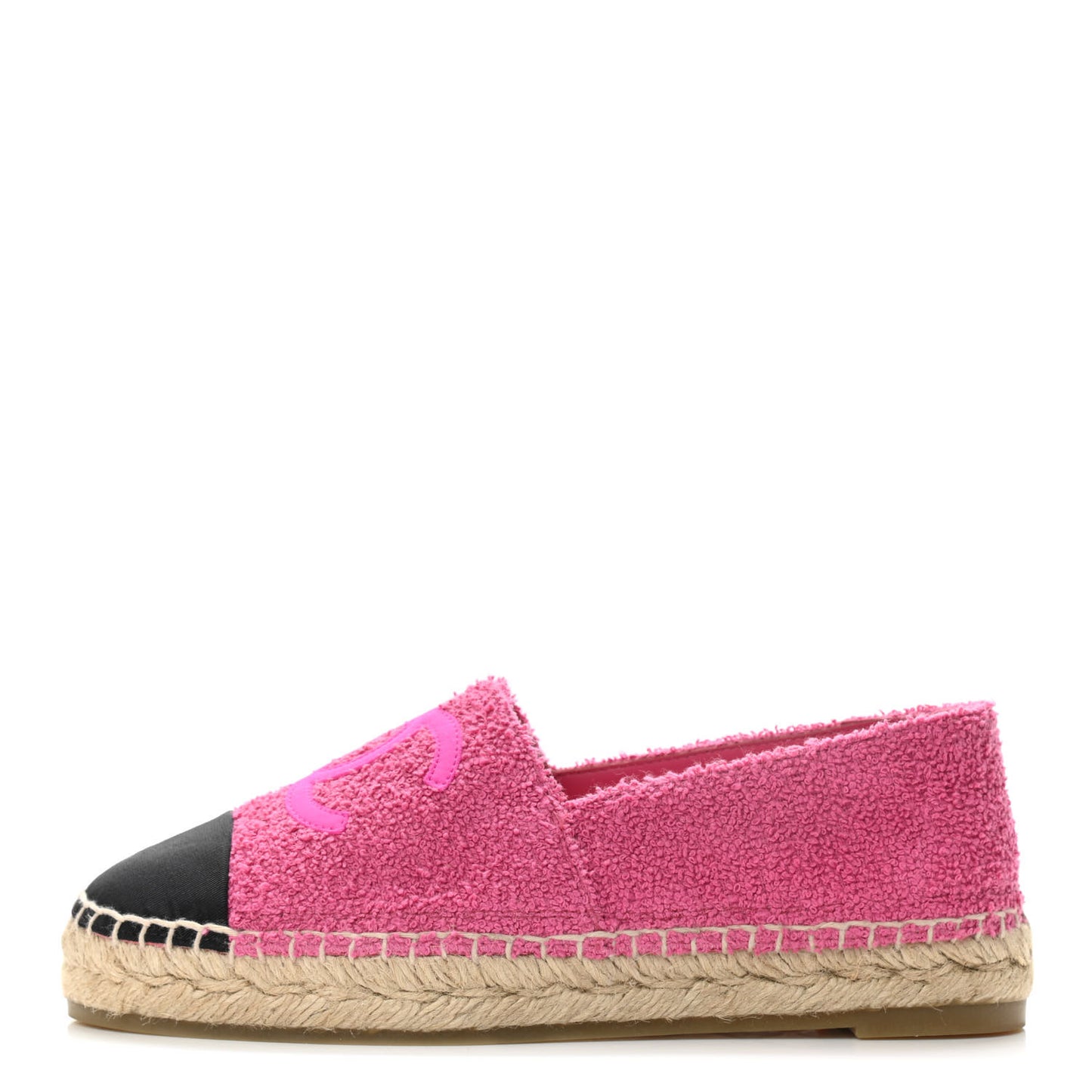 Tweed CC Espadrilles 37 Dark Pink Black