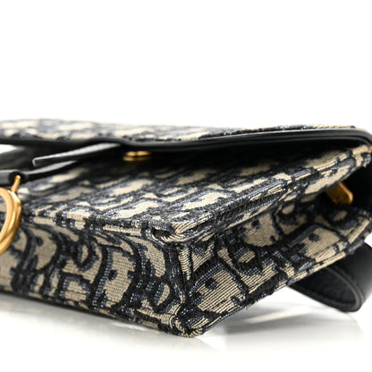Christian Dior Oblique Saddle Belt Bag Blue 10 of 15