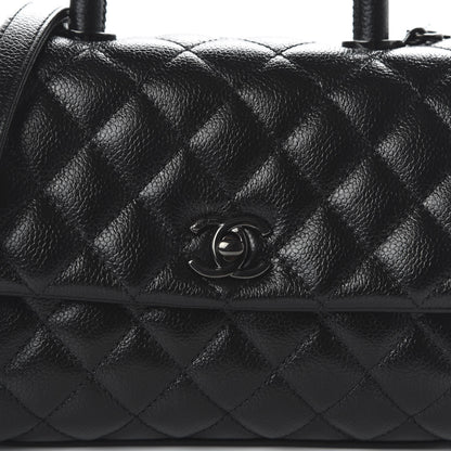 Chanel Caviar Quilted Mini Coco Handle Flap So Black 10 of 11