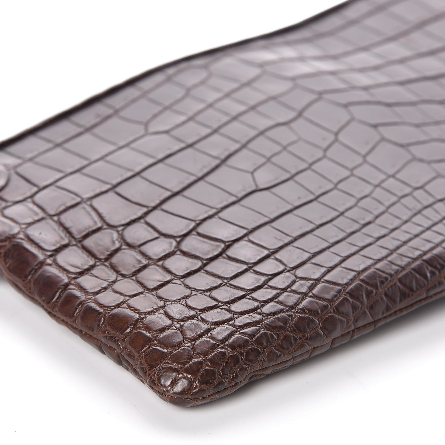 Crocodile Shoulder Bag Brown