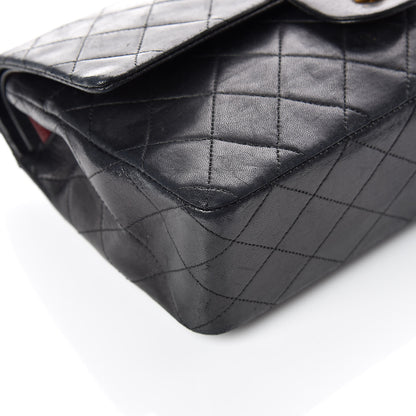 Chanel Lambskin Quilted Medium Double Flap Black 14 of 19