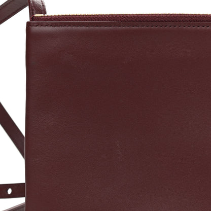 Celine Smooth Lambskin Small Trio Crossbody Bag Burgundy 12 of 12