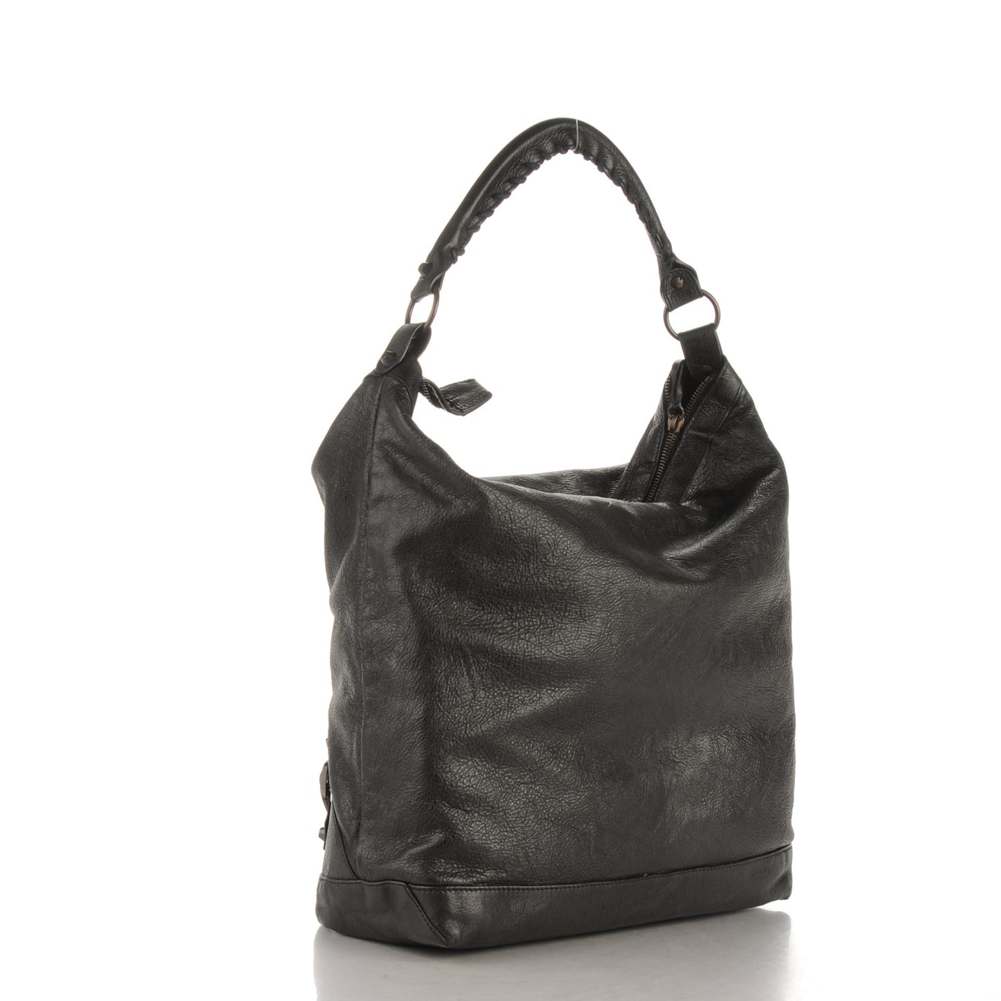 Agneau Classic Hardware Day Hobo Black