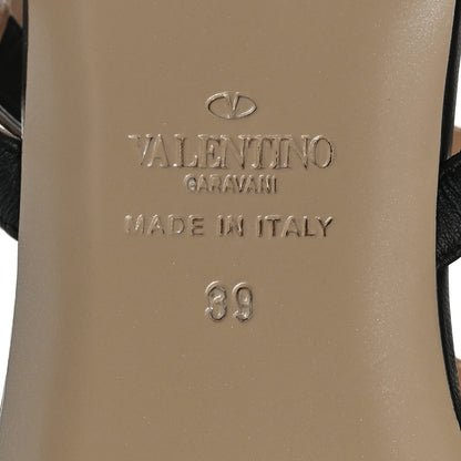 Valentino Garavani Nappa Rockstud Ankle Strap Flat Thong Sandals 39 Black 7 of 7