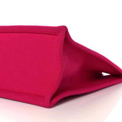 Saint Laurent Wool Rive Gauche Tote Fuchsia 9 of 12