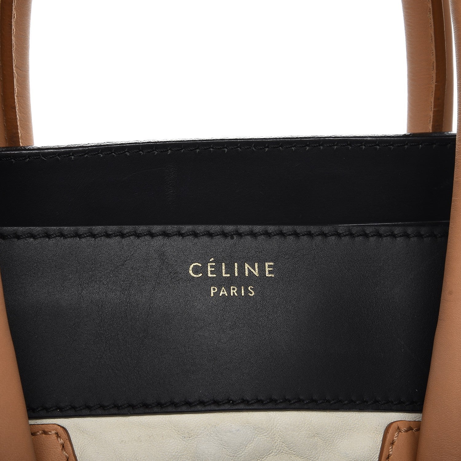 Celine Smooth Calfskin Shrunken Lambskin Mini Tri-Color Luggage White 5 of 10