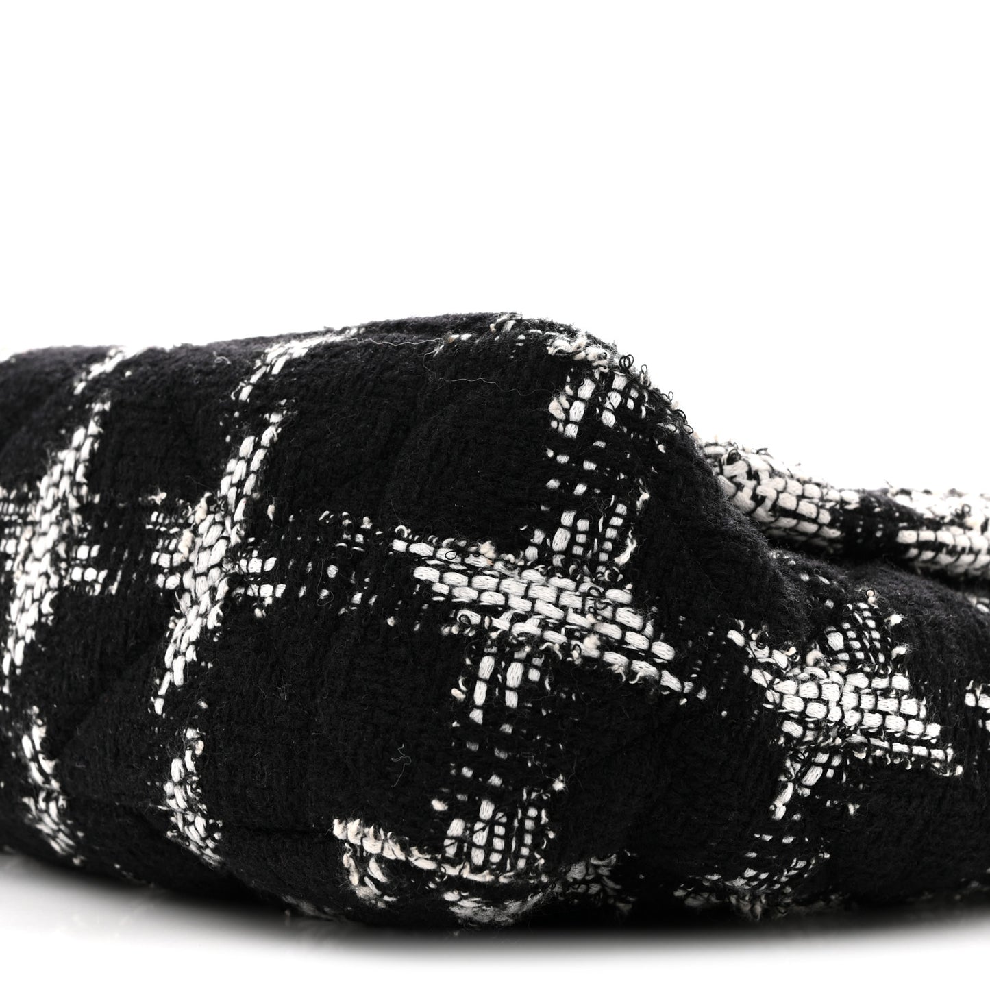 Tweed Quilted Maxi Chanel 19 Flap Black White