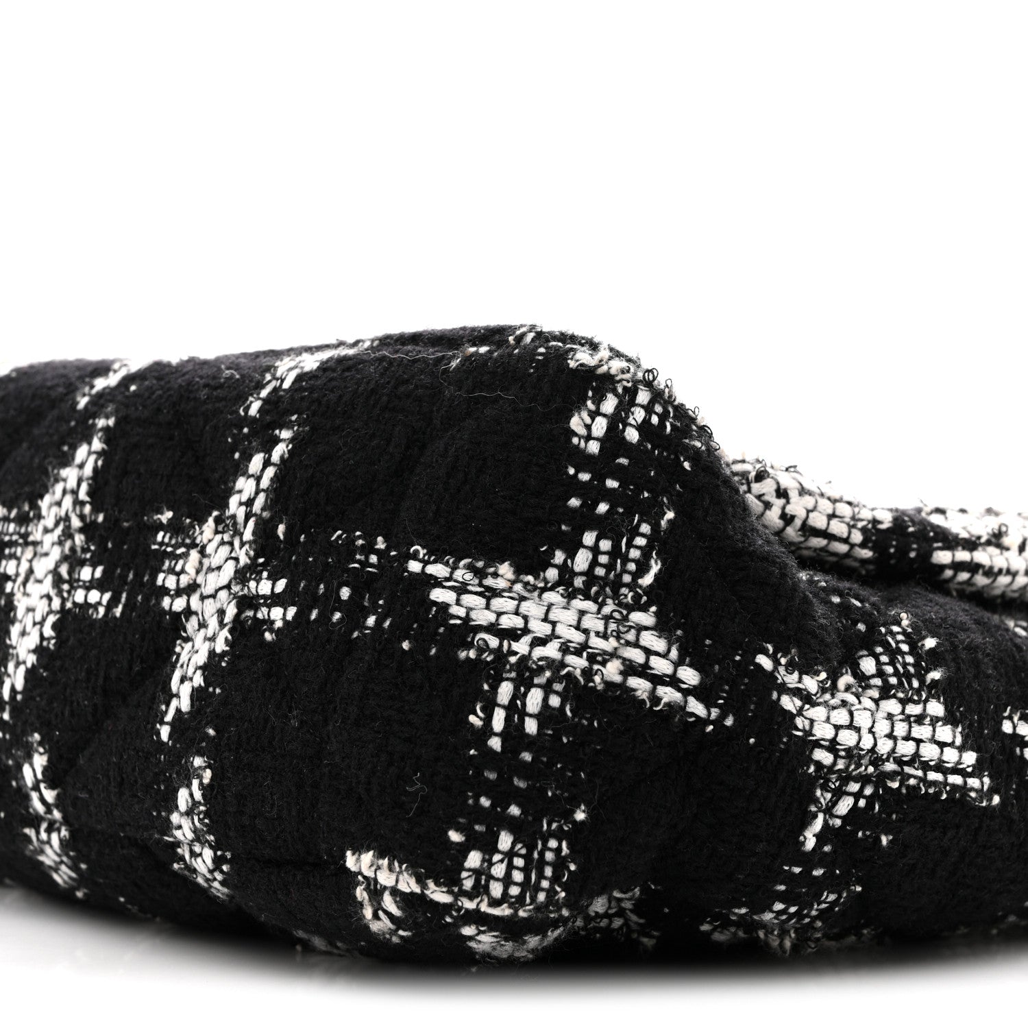 Chanel Tweed Quilted Maxi Chanel 19 Flap Black White 10 of 14