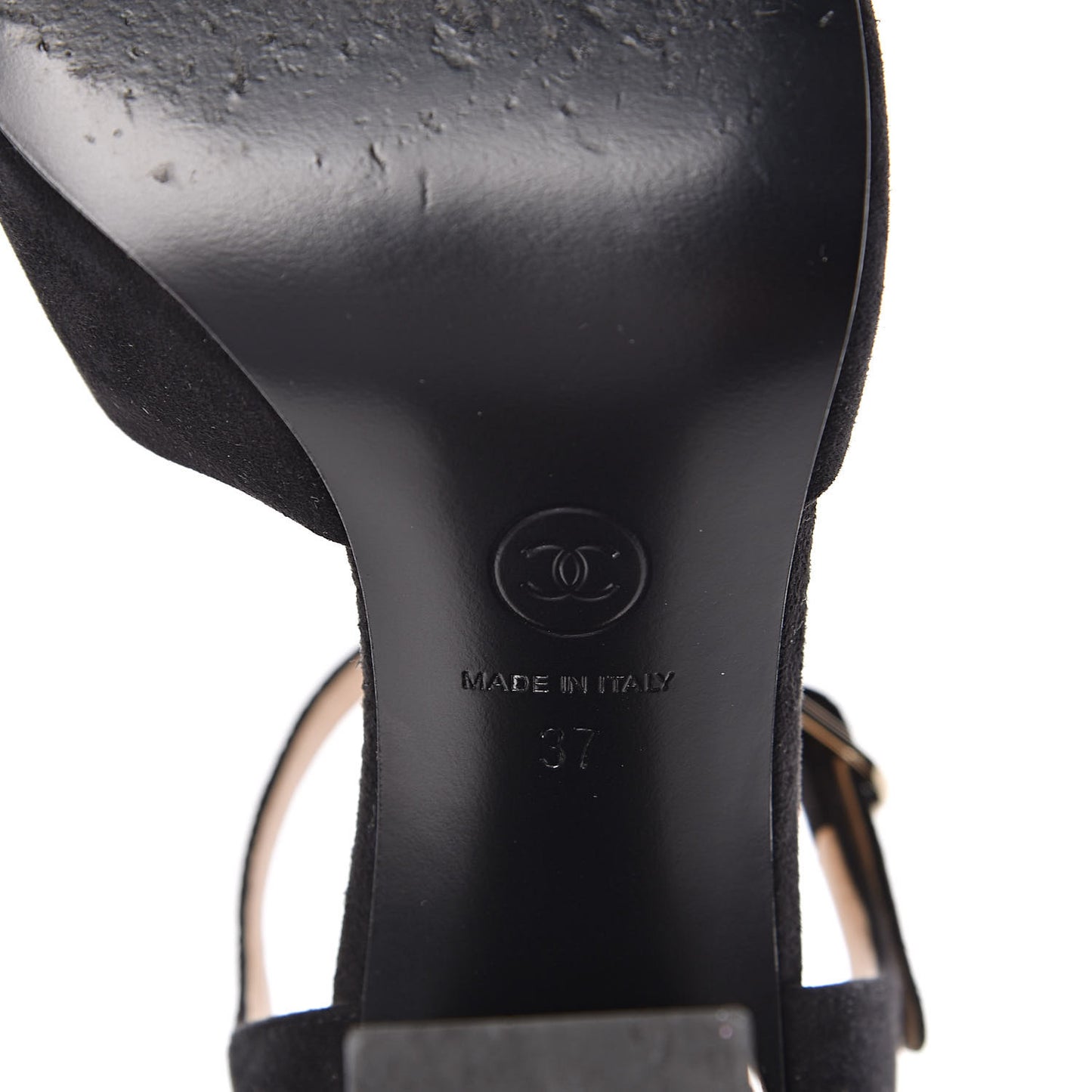 Suede Sandals 37 Black